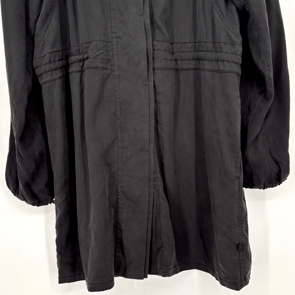 Lululemon City Stroll Tencel Jacket Sz 8 Black Hooded Anorak Cinch Waist Utility - Picture 9 of 16